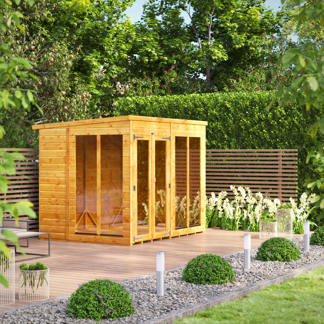 Powersheds 8 x 6ft Timber Tongue & Groove Pent Summerhouse